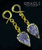 Crossover With Gold Plated Amethyst Arrowheads