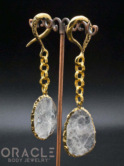 Crossover With Gold Plated Rough Quartz