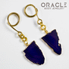Crossover With Gold Plated Purple Agate Slices