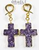 Crossover With Gold Plated Amethyst Crosses