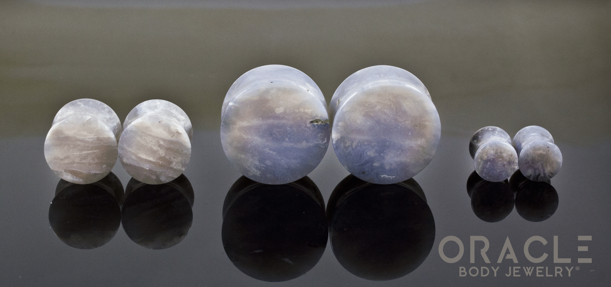 Pacific Plume Agate Double Flare Plugs