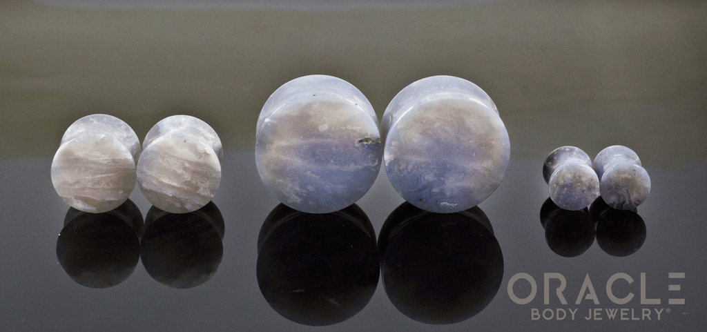 Pacific Plume Agate Double Flare Plugs