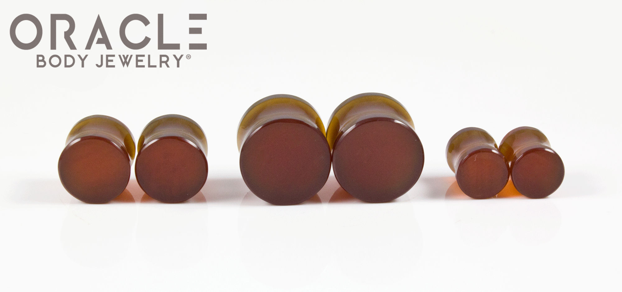 Amber Darker Tone Double Flare Plugs