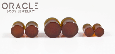 Amber Darker Tone Double Flare Plugs