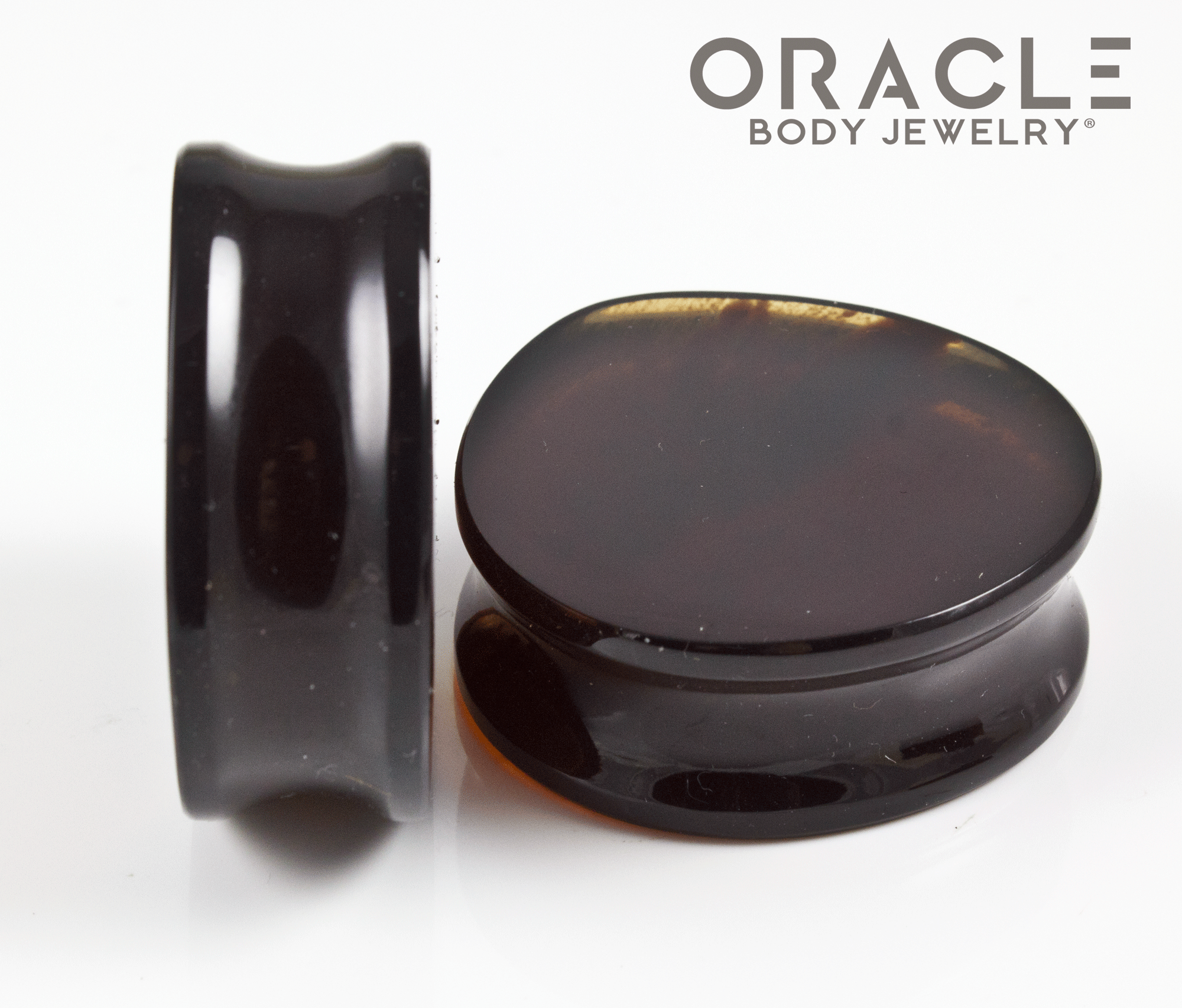 1-3/8" Amber Teardrop Plugs