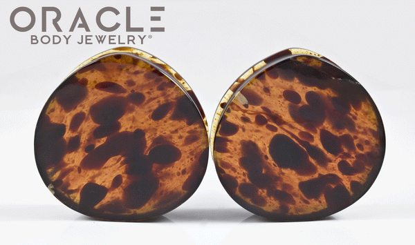 2" Amber Teardrop Plugs