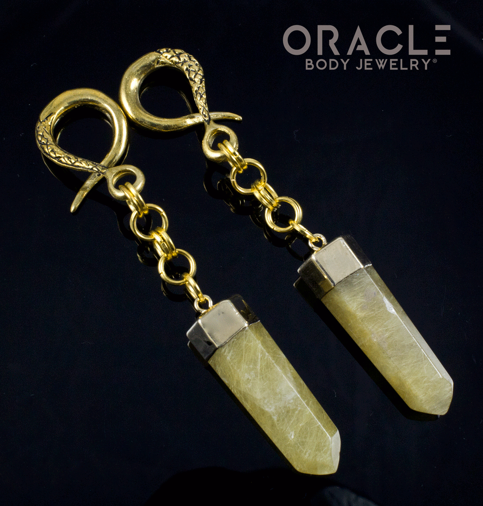 Crossover With Gold Plated Rutilated Quartz Points
