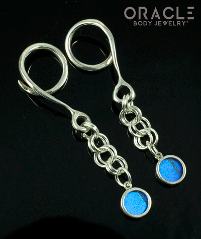 Sterling Silver Crossover With Natural Butterfly Wings