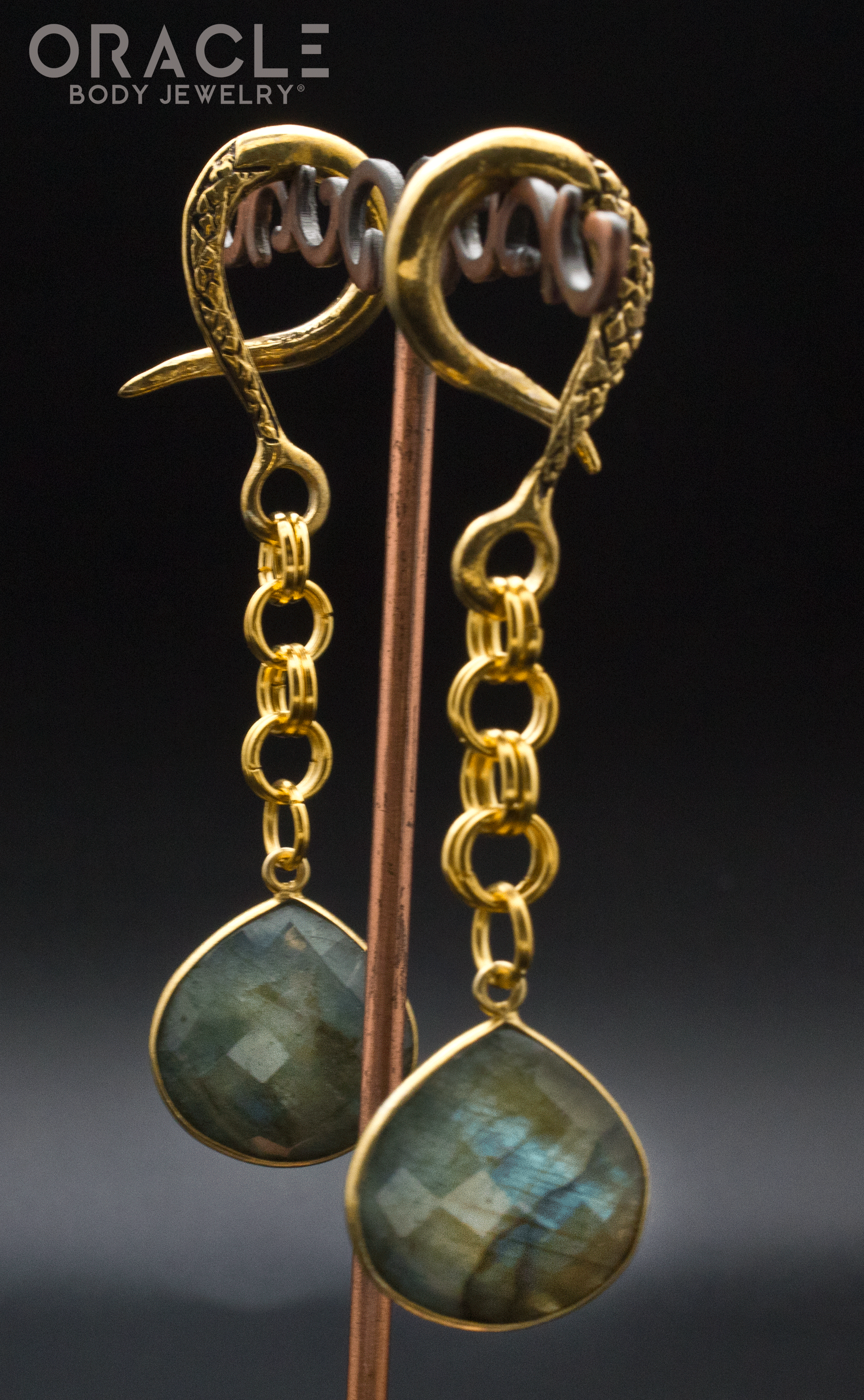 Crossover With Gold Plated Faceted Labradorite