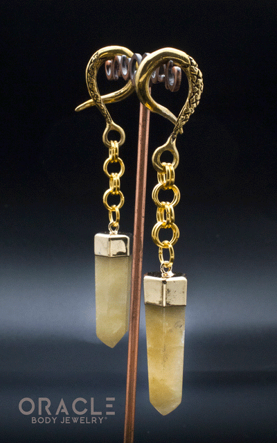 Crossover With Gold Plated Rutilated Quartz Points
