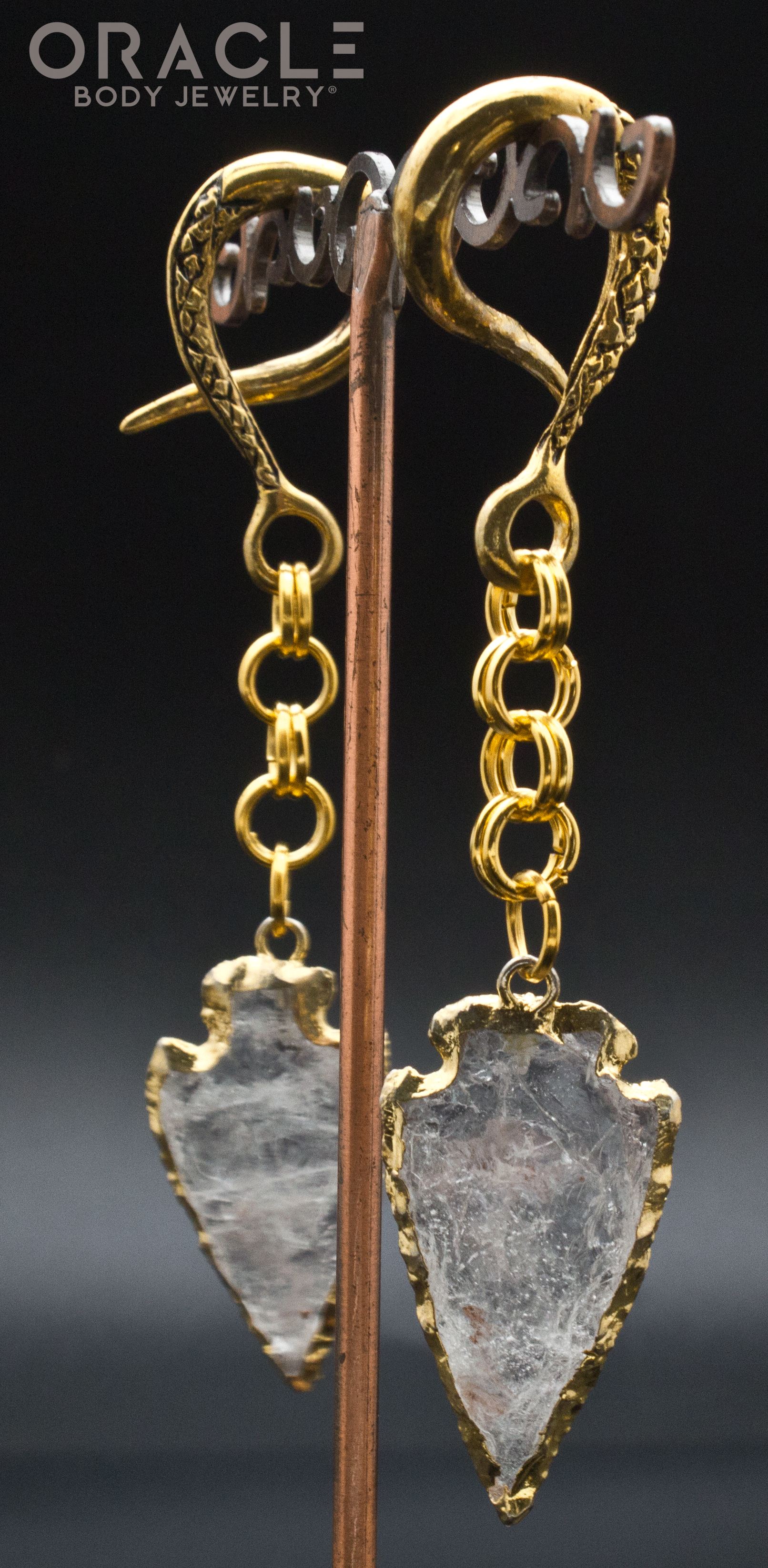 Crossover With Gold Plated Quartz Arrowheads