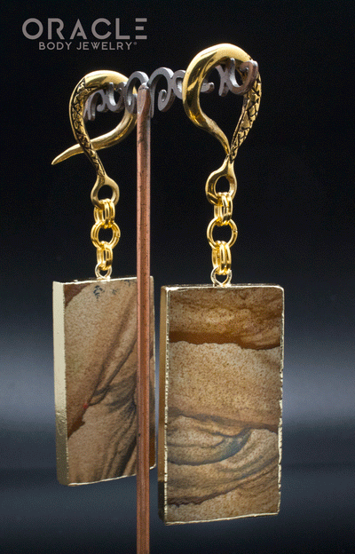 Crossover With Gold Plated Picture Jasper