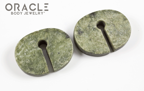 Old Serpentine Stone Split Weights