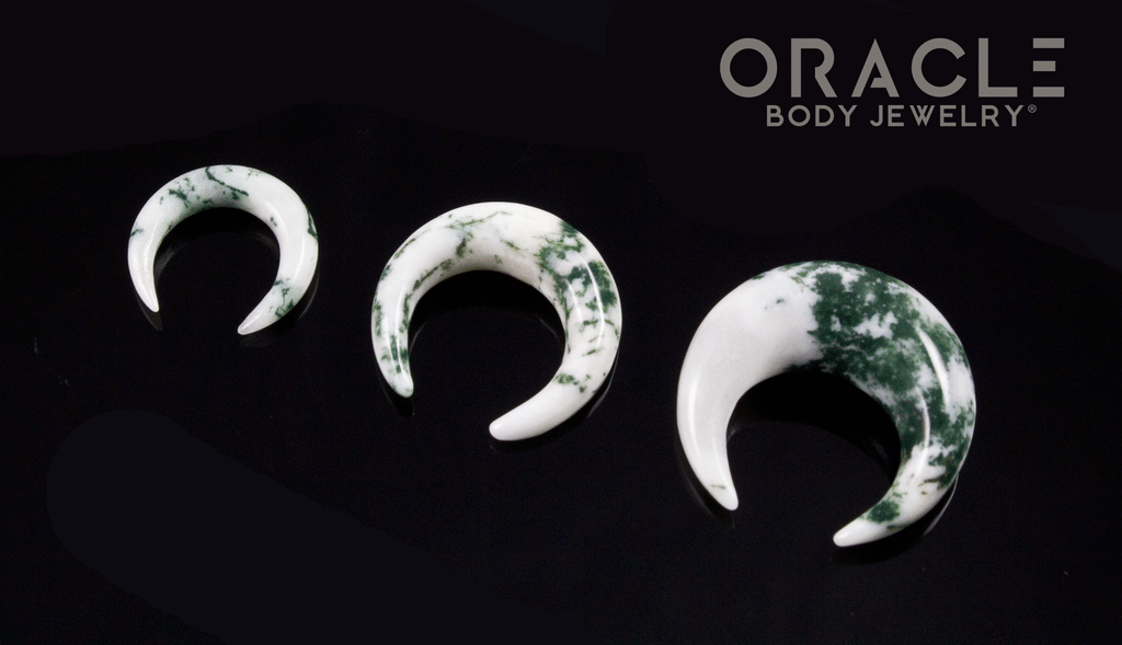 Green Tree Agate Pinchers