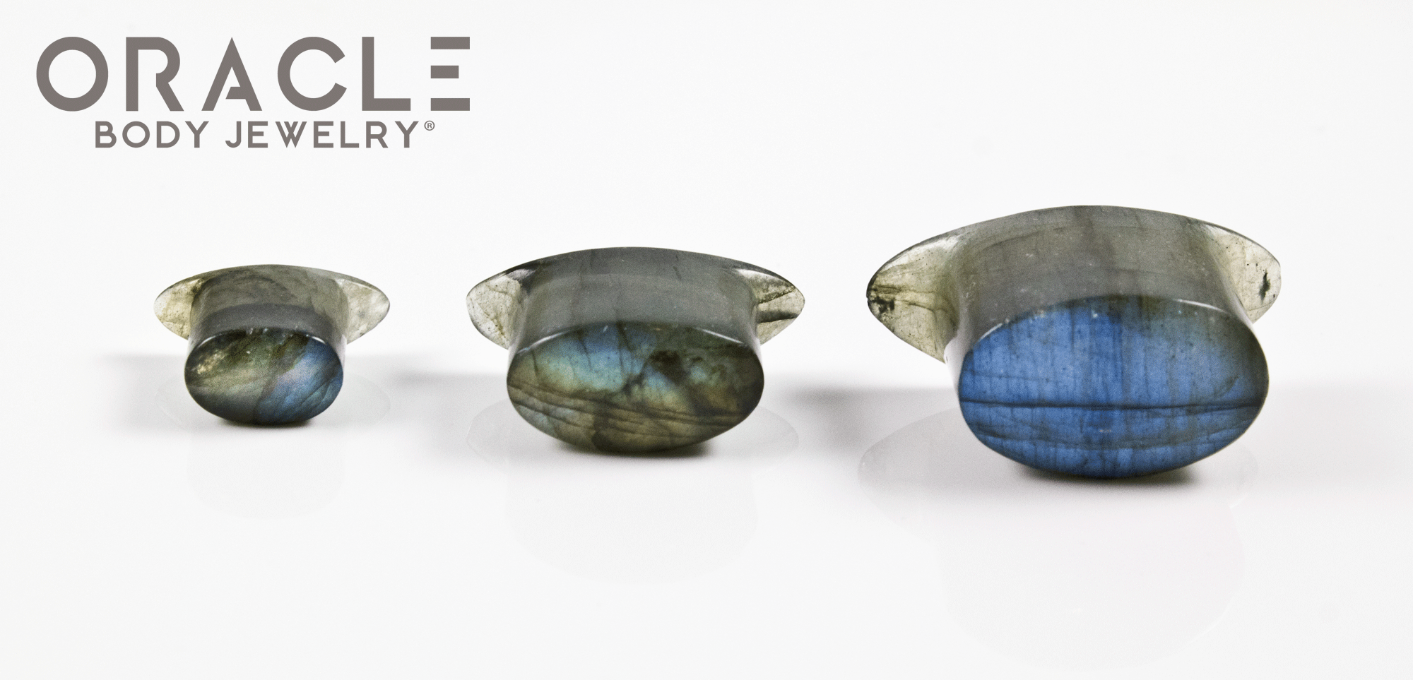 Labradorite Oval Labrets 2g Through 3/4"