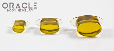 Honey Quartz Oval Labrets 2g Through 3/4"