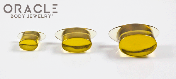 Honey Quartz Oval Labrets 2g Through 3/4"