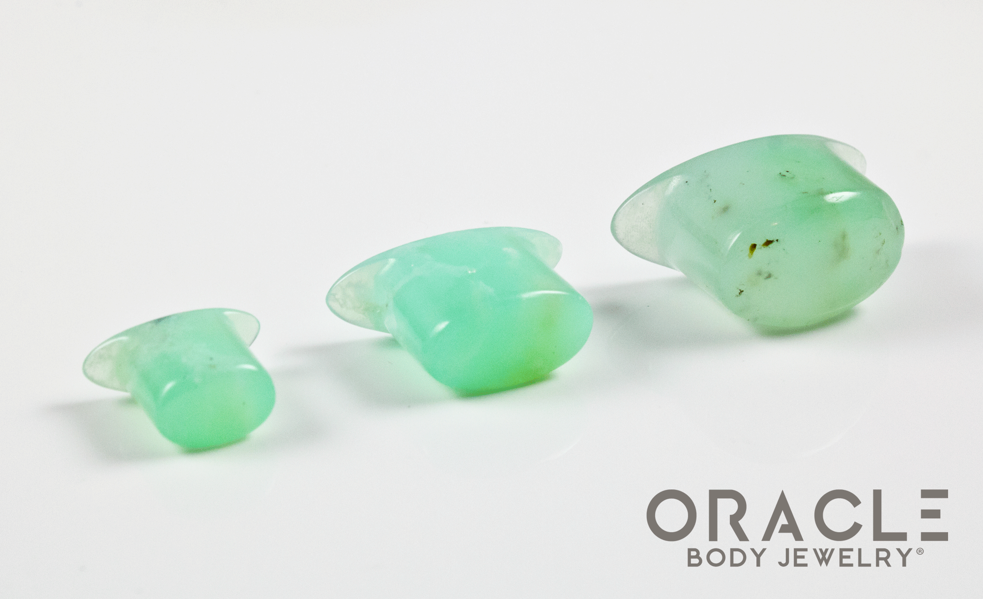 Chrysoprase Oval Labrets 2g Through 3/4"