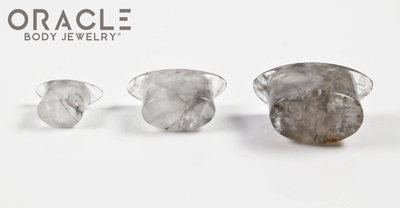Cloudy Smoky Quartz Oval Labrets 2g Through 3/4"