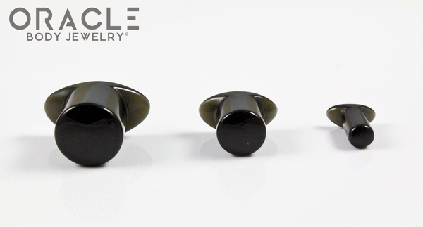 Black Obsidian Labrets 8g Through 1/2"