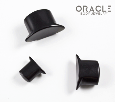 Black Obsidian Oval Labrets 2g Through 3/4"