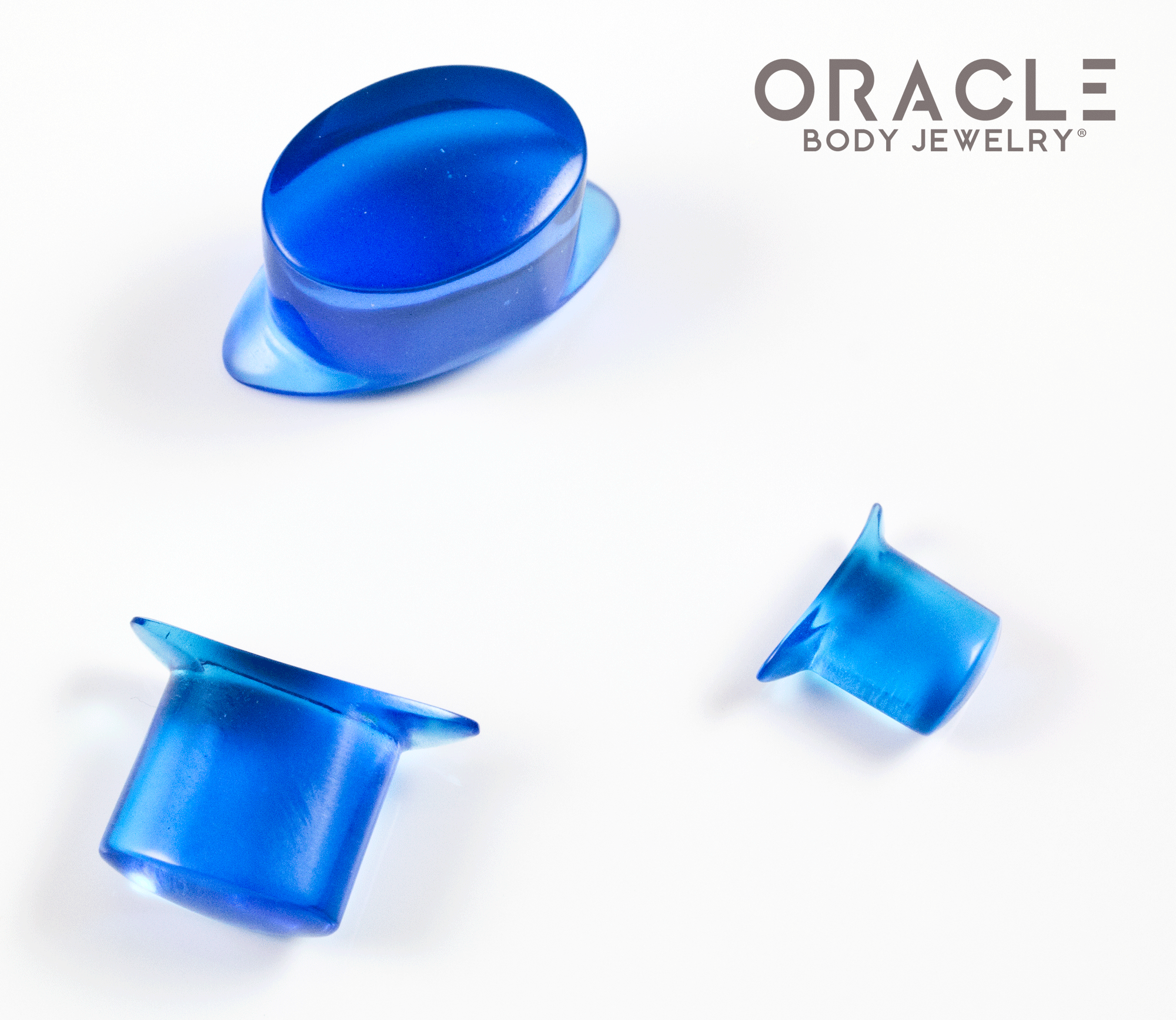 Sapphire Blue Quartz Oval Labrets 2g Through 3/4"