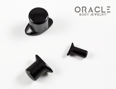 Black Obsidian Labrets 8g Through 1/2"