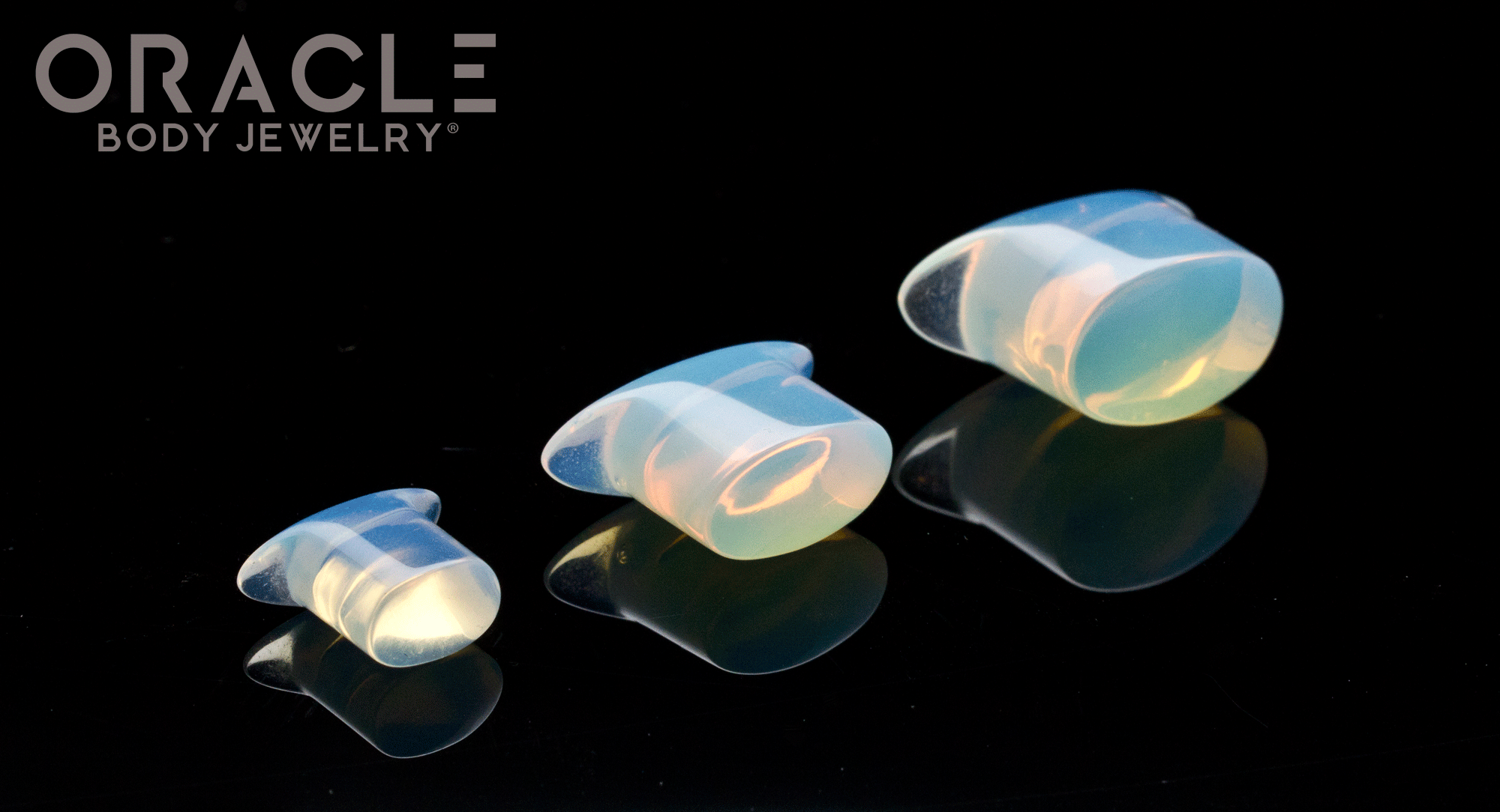 Opalite Oval Labrets 2g Through 3/4"