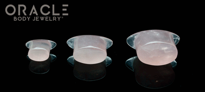Rose Quartz Oval Labrets 2g Through 3/4"