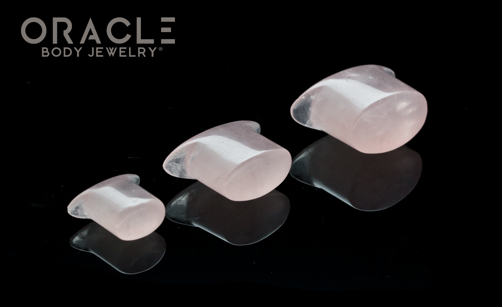 Rose Quartz Oval Labrets 2g Through 3/4"