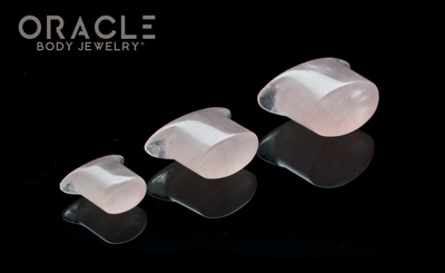 Rose Quartz Oval Labrets 2g Through 3/4"