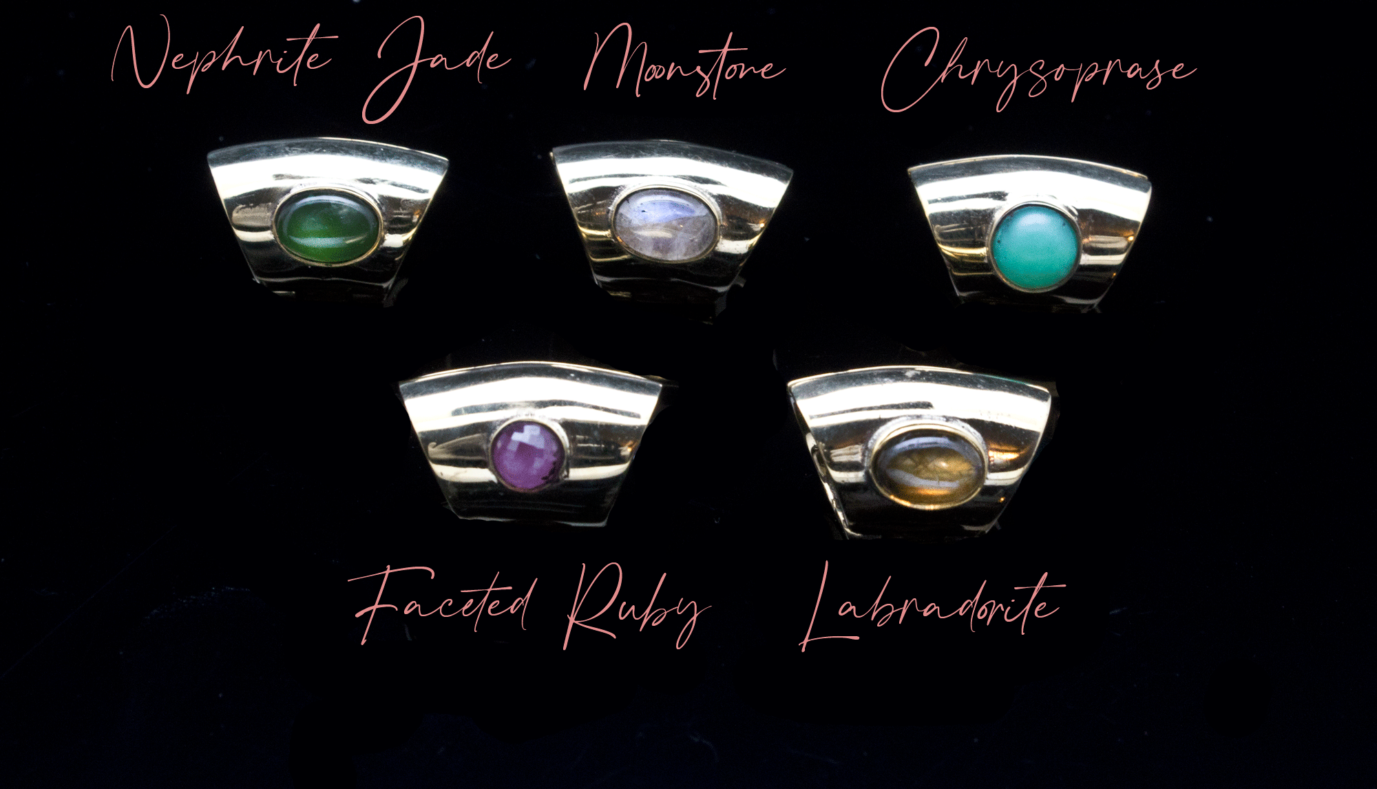 High Polish Brass Lobe Clickers with Stones