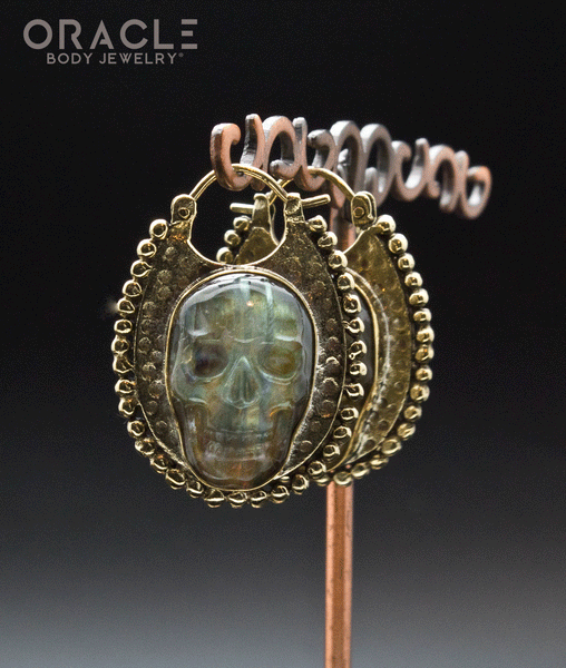 Coven with Carved Labradorite Skulls