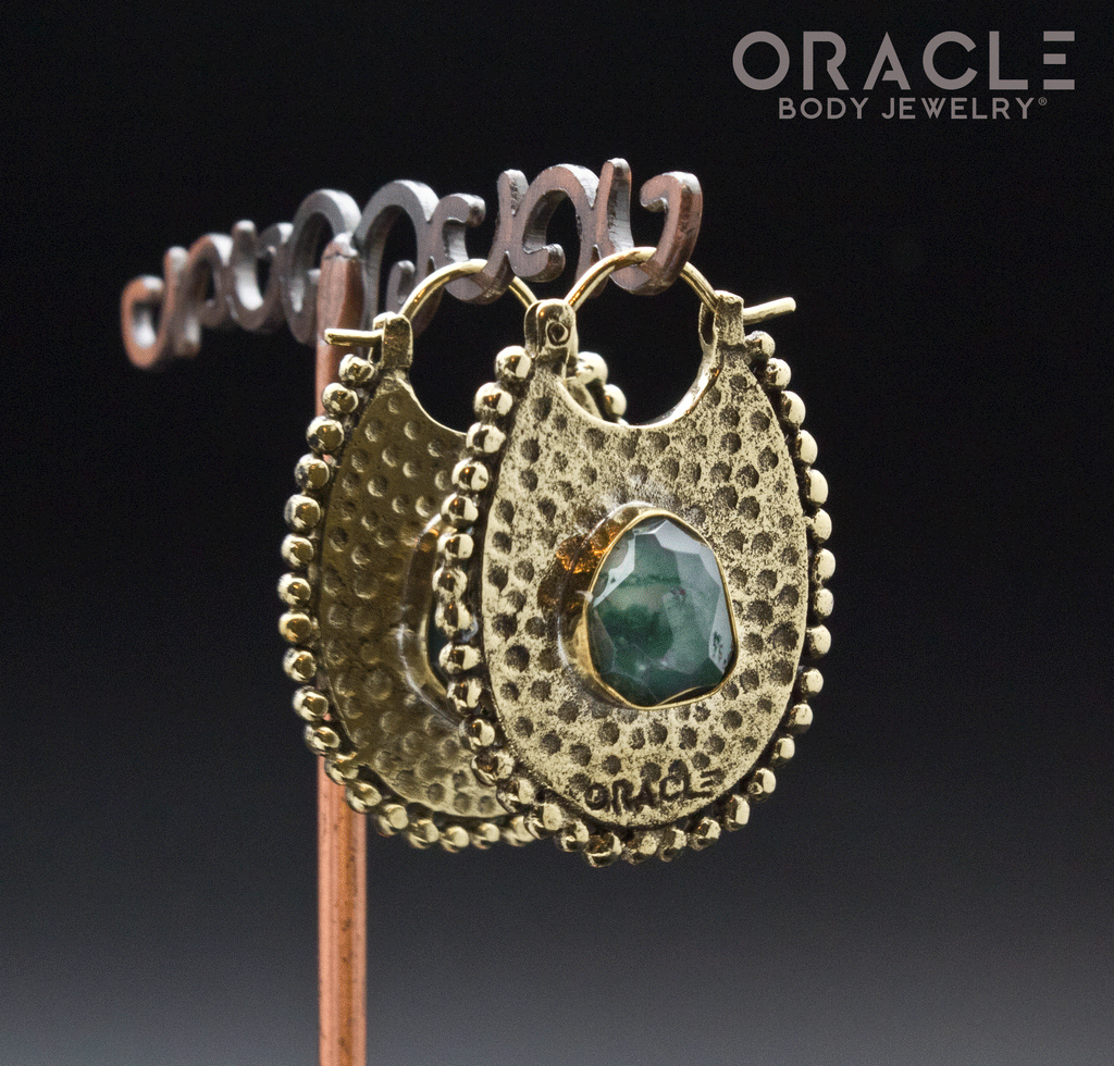 Coven with Free Form Faceted Moss Agate