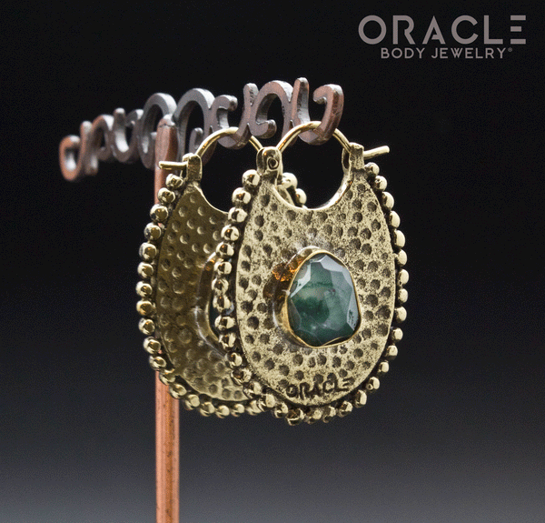 Coven with Free Form Faceted Moss Agate