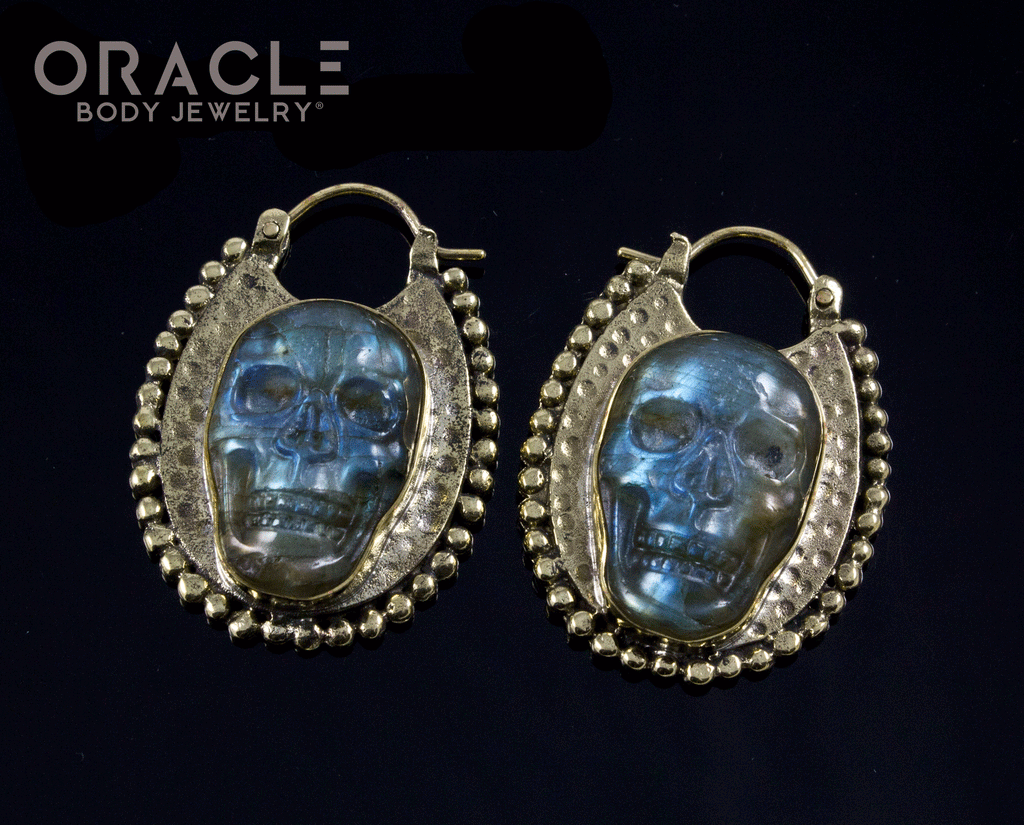 Coven with Carved Labradorite Skulls
