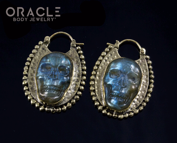 Coven with Carved Labradorite Skulls