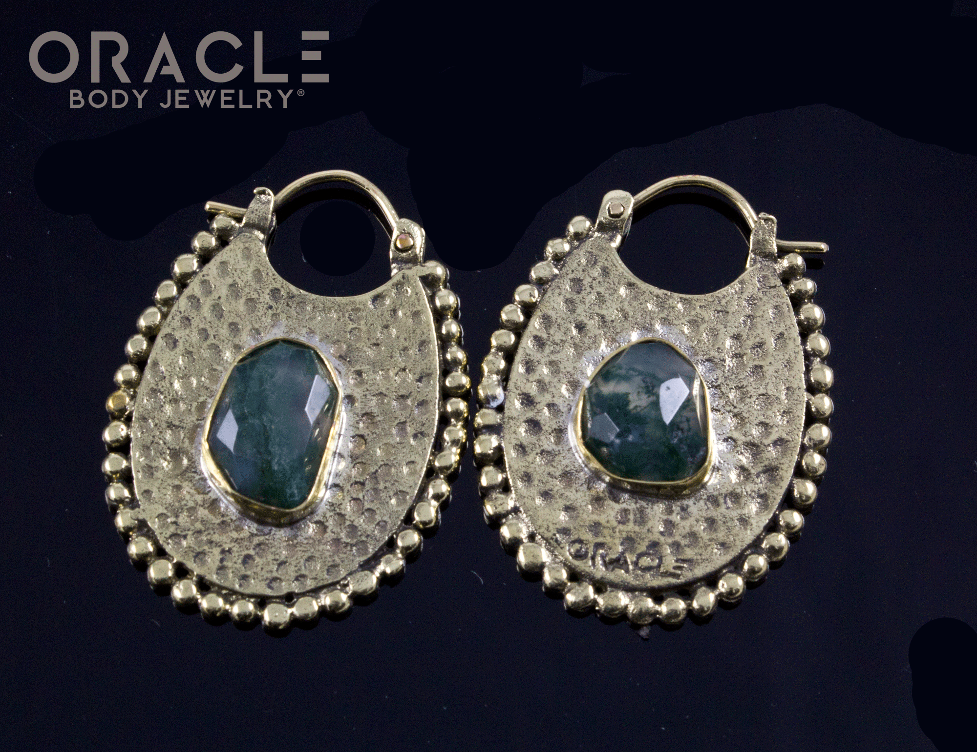 Coven with Free Form Faceted Moss Agate
