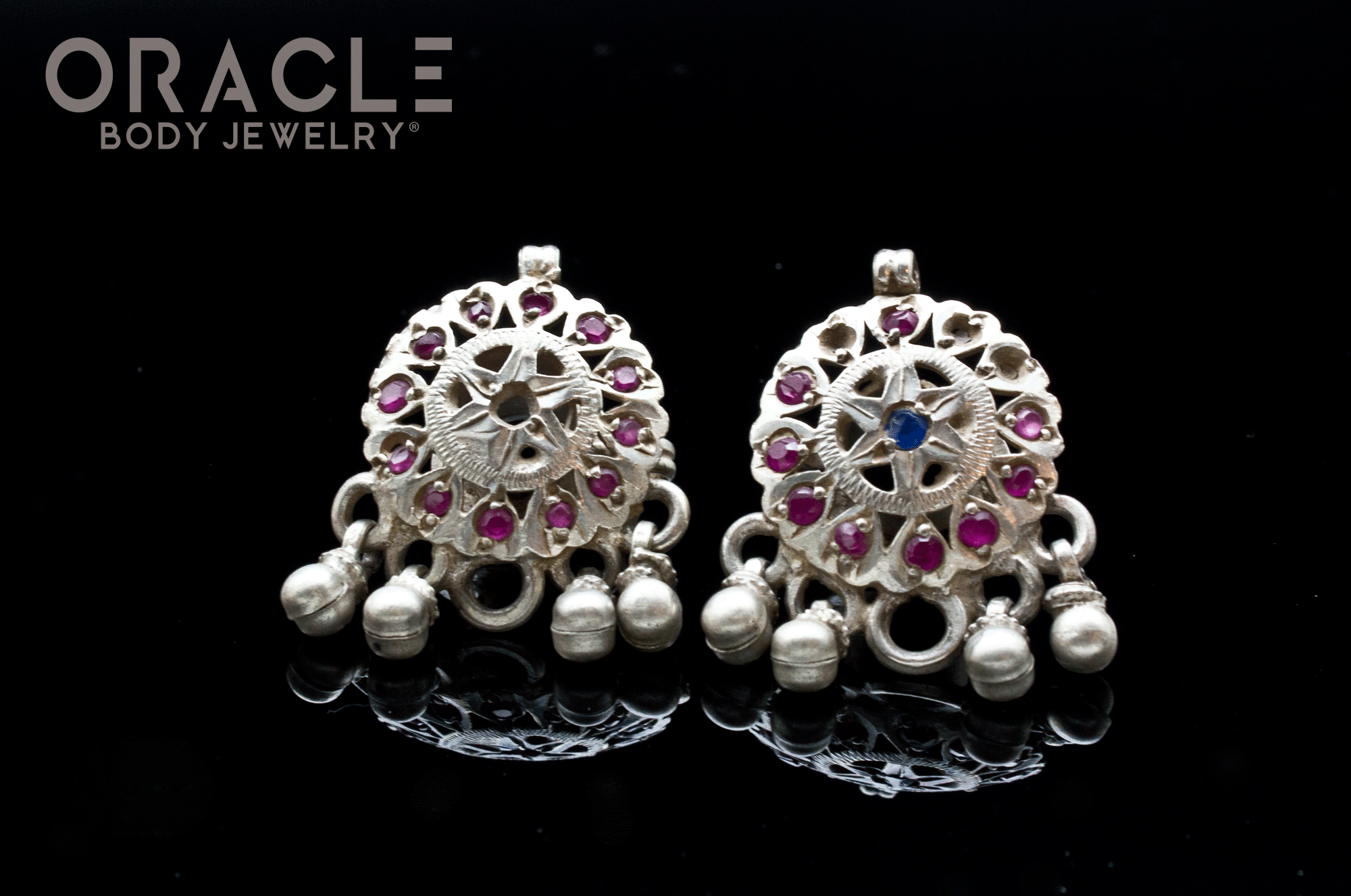 Silver Guajarat Ear Plugs
