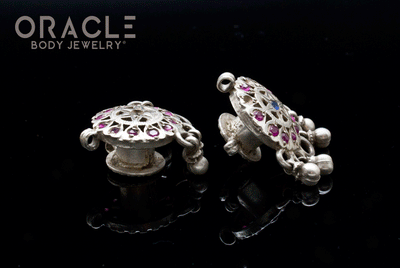 Silver Guajarat Ear Plugs