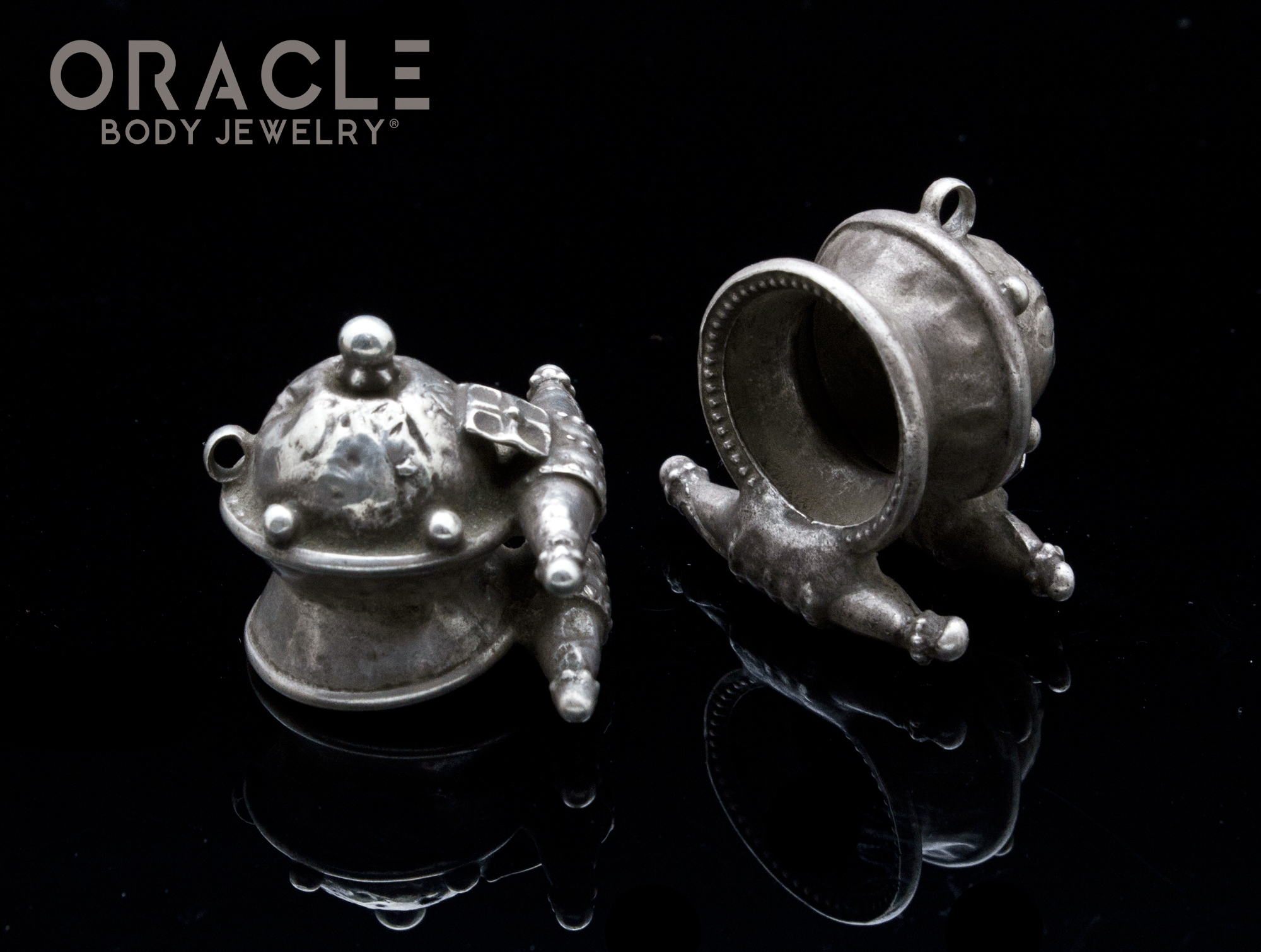 Old Small Akota Silver Earrings