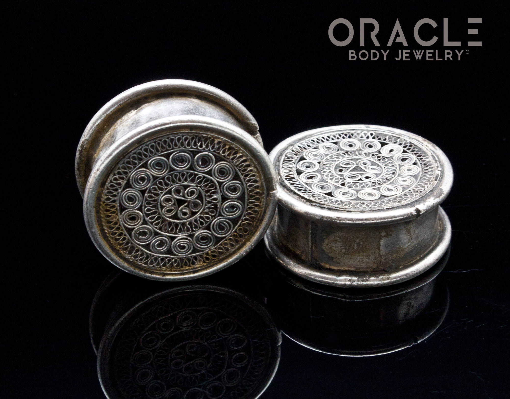 Old Dong Tribe Filagree Silver Ear Plugs