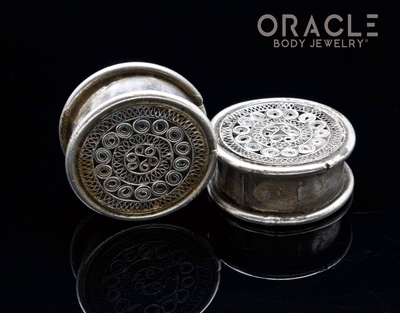 Old Dong Tribe Filagree Silver Ear Plugs