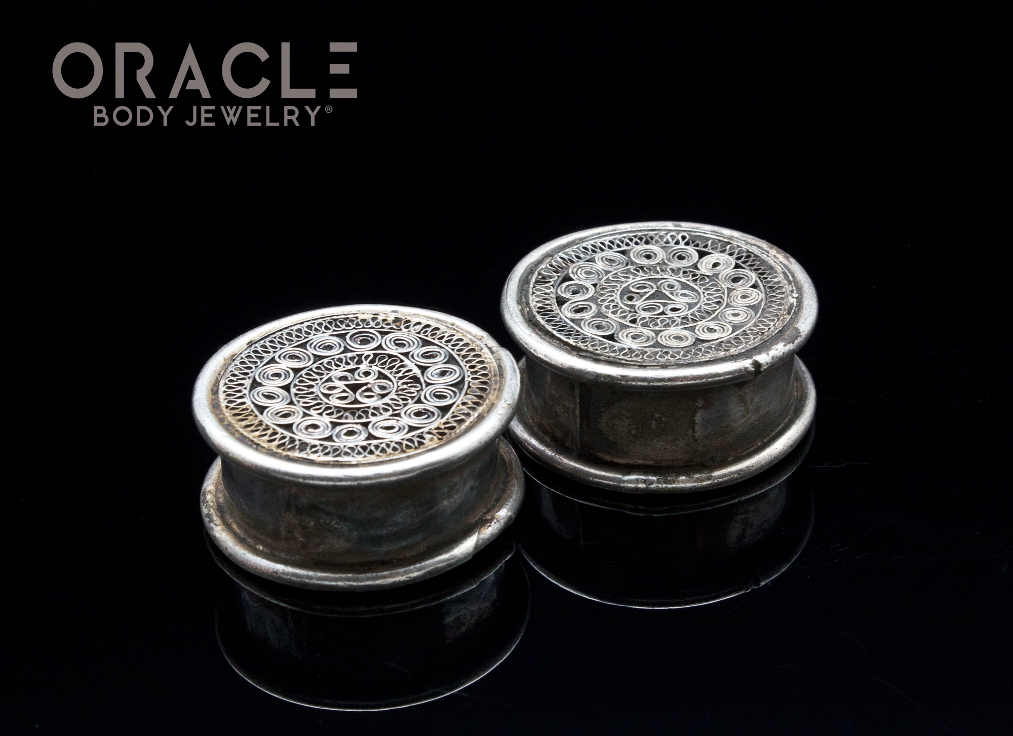 Old Dong Tribe Filagree Silver Ear Plugs