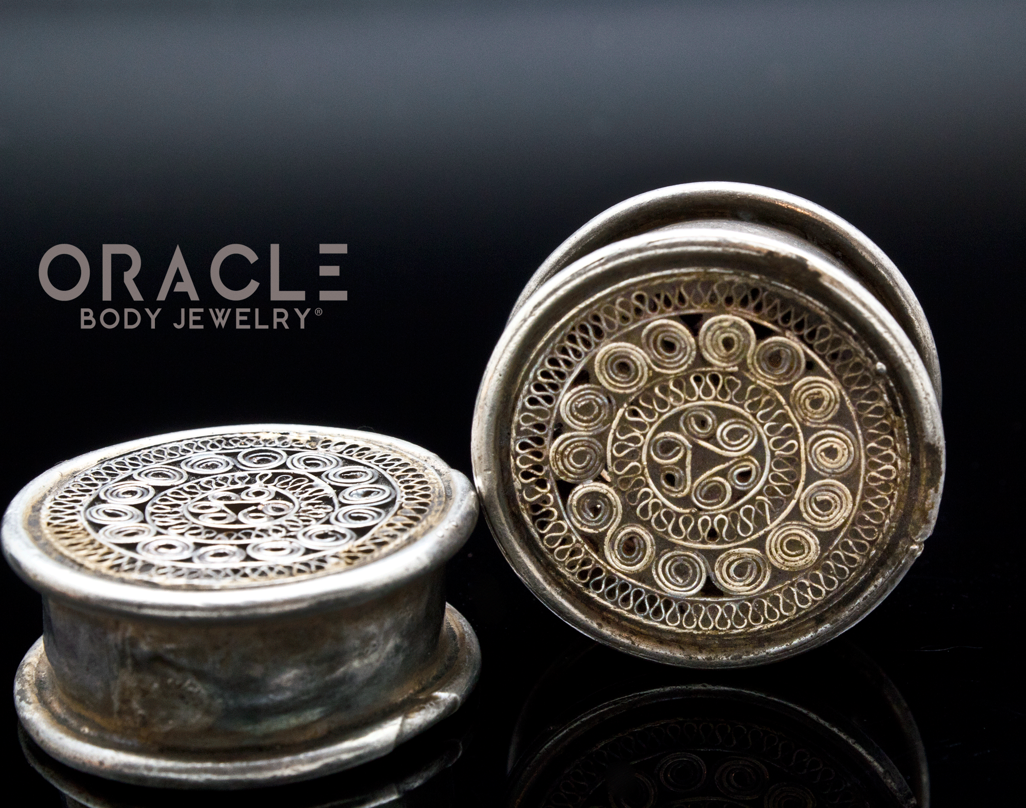 Old Dong Tribe Filagree Silver Ear Plugs