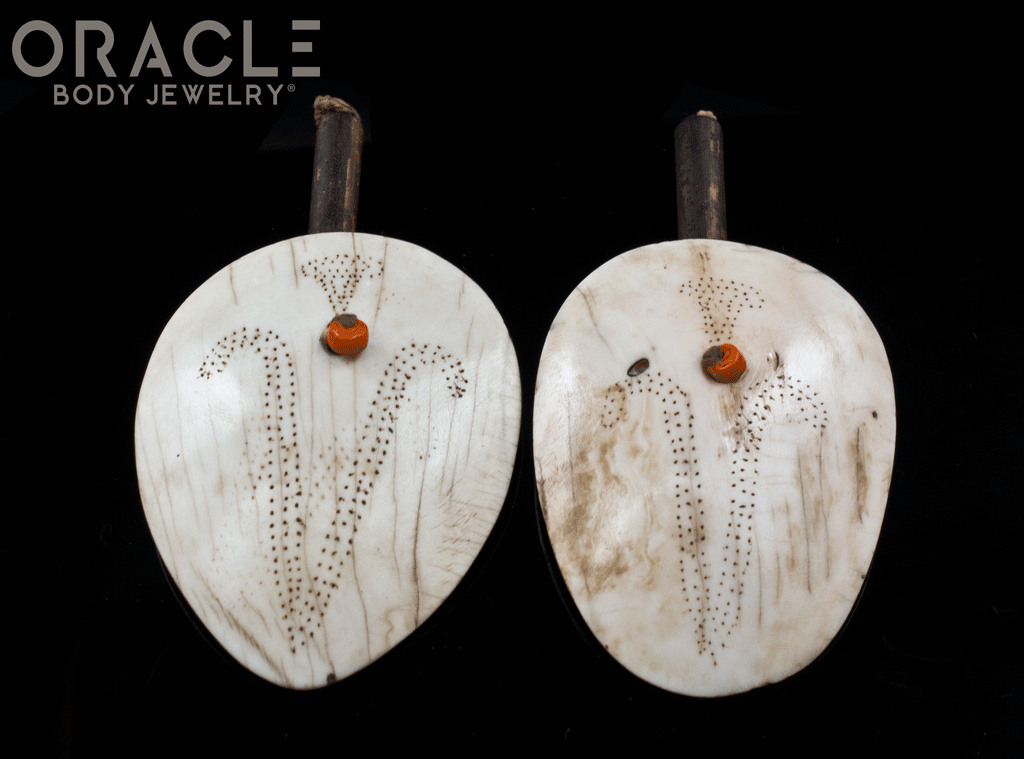 Old Konyak Naga Shell Earrings