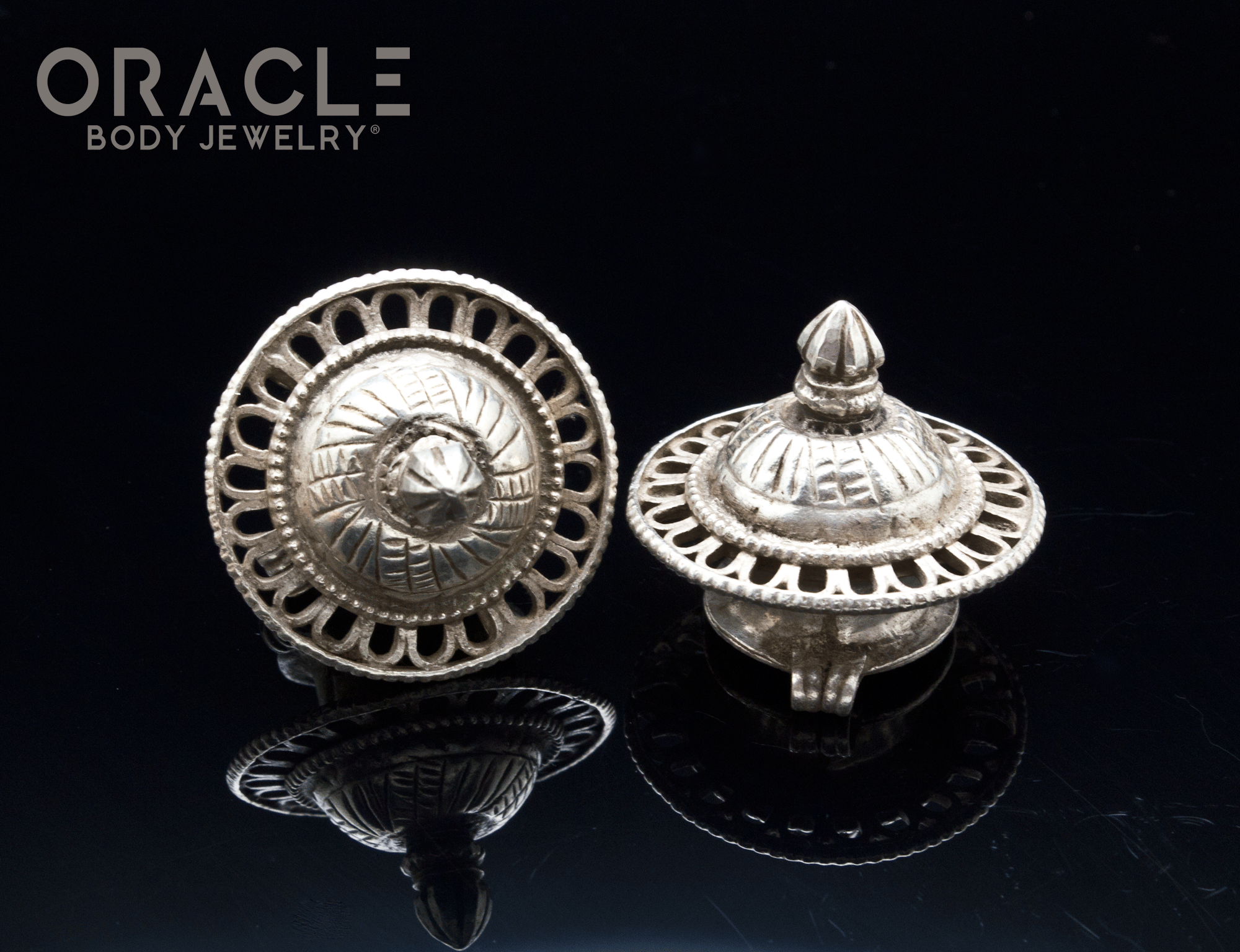 Silver Rabari Ear Plugs
