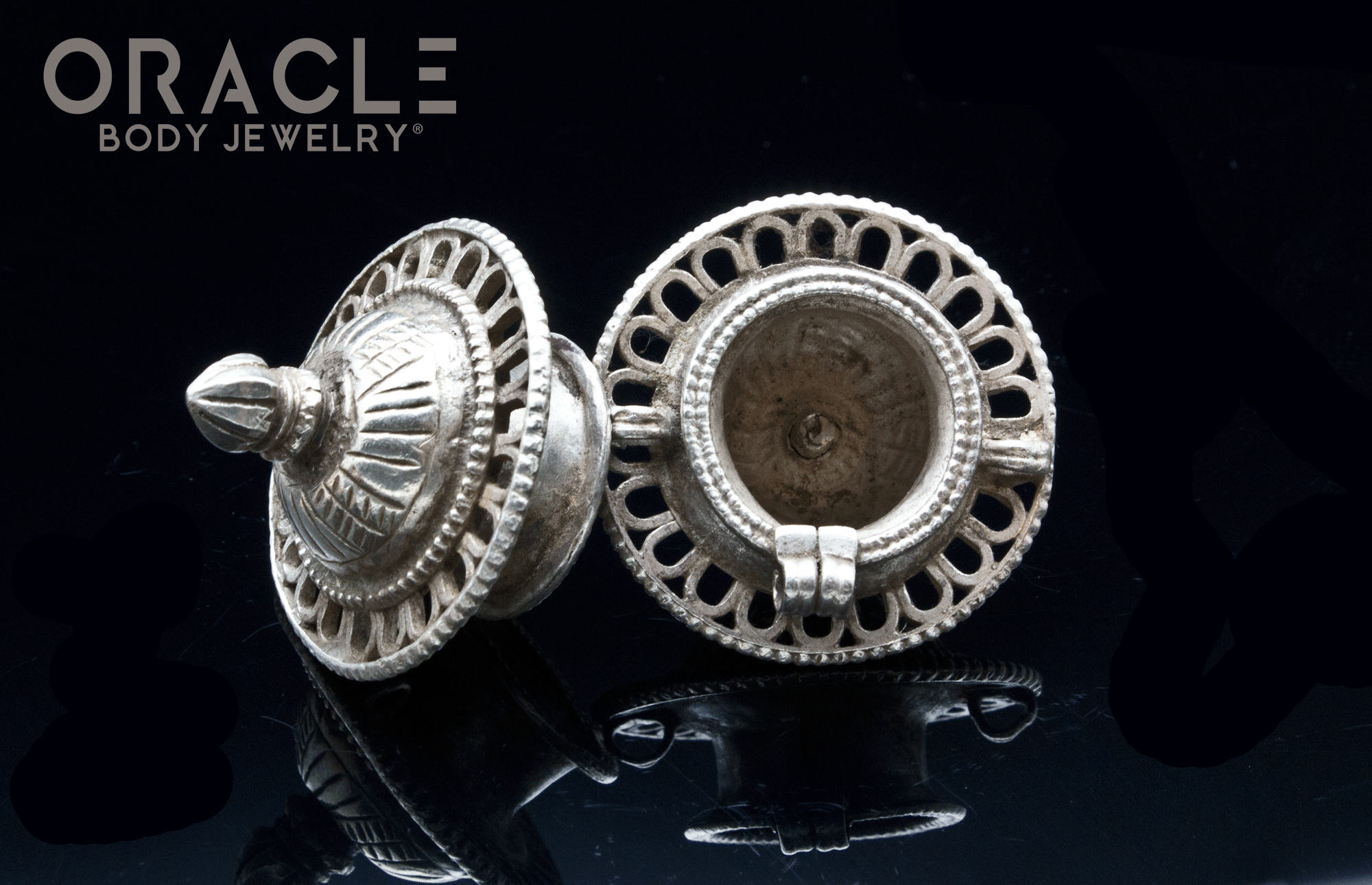 Silver Rabari Ear Plugs