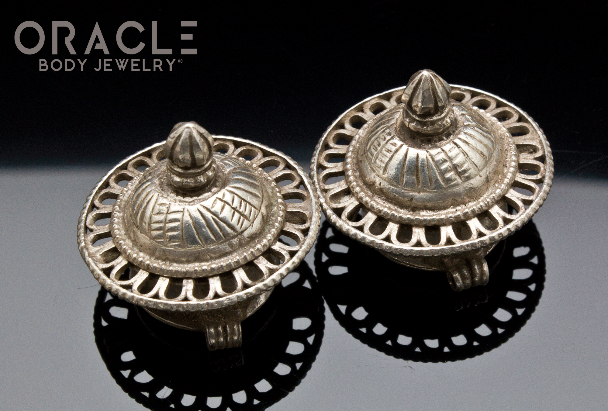 Silver Rabari Ear Plugs