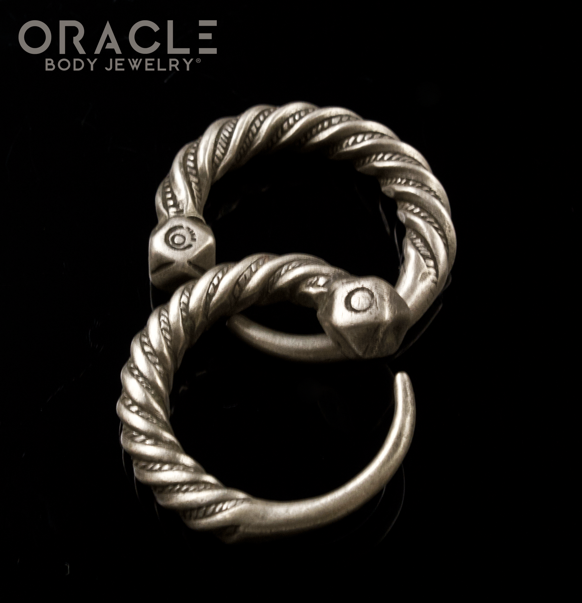 Old Tuareg Silver Twisted Earrings